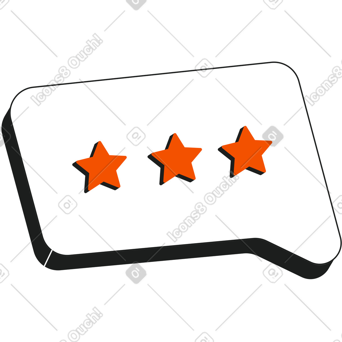 Blase mit stern-Illustration im Strict-Stil als Download in PNG, SVG