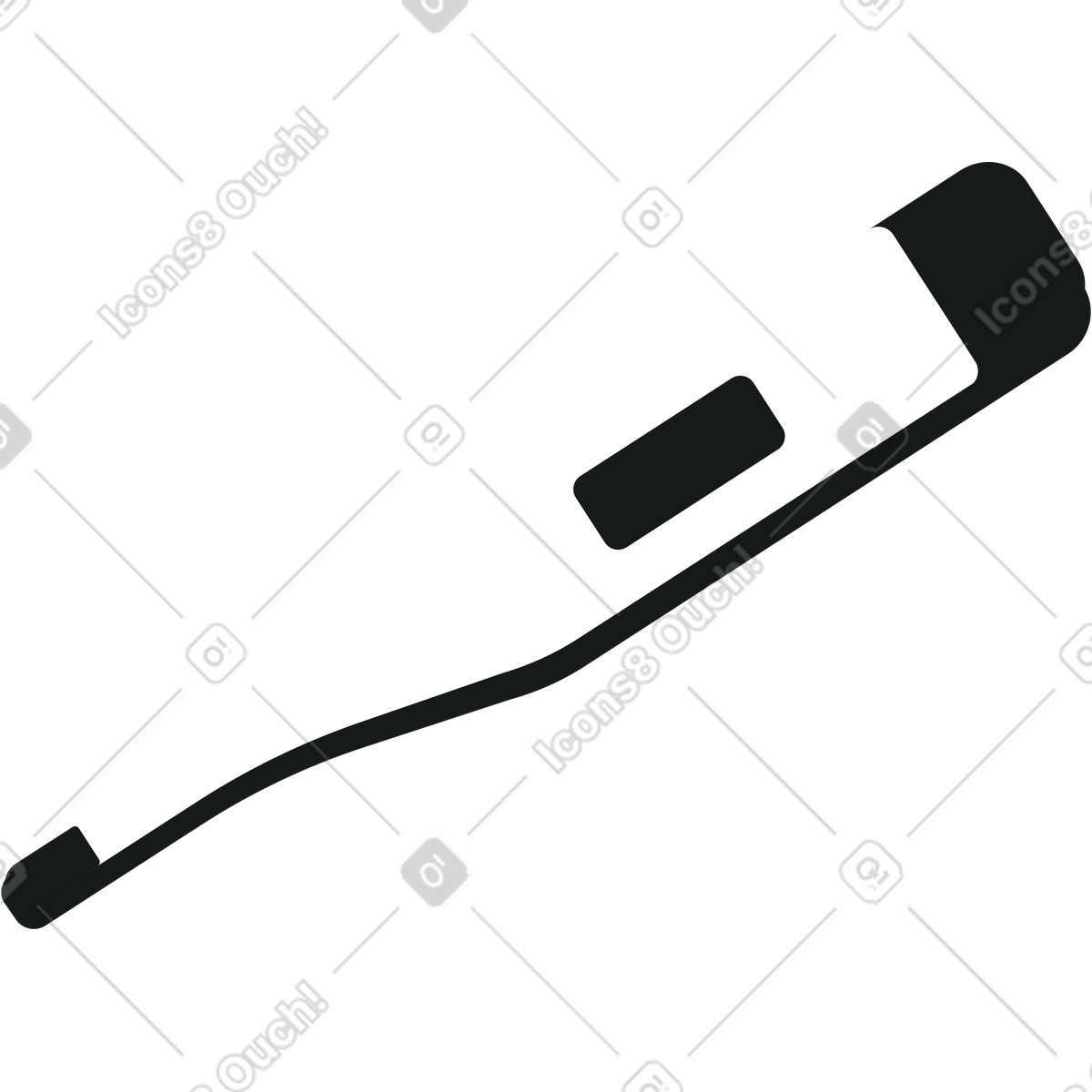 Electronic medical thermometer illustration in PNG, SVG