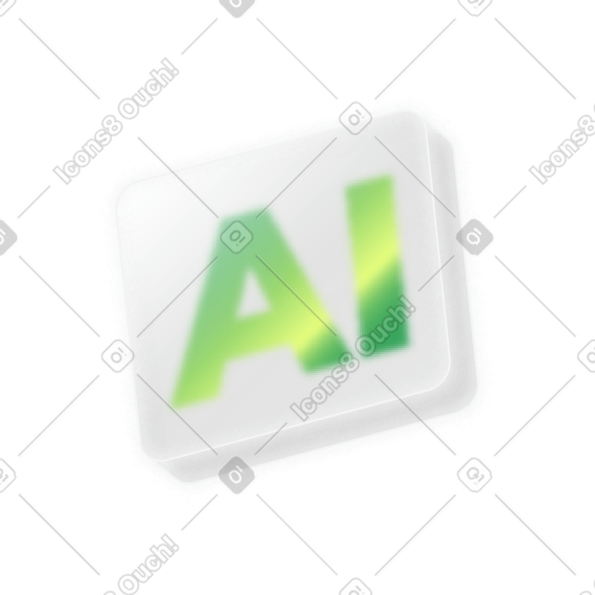Ai sign illustration in Burst style download in PNG, SVG