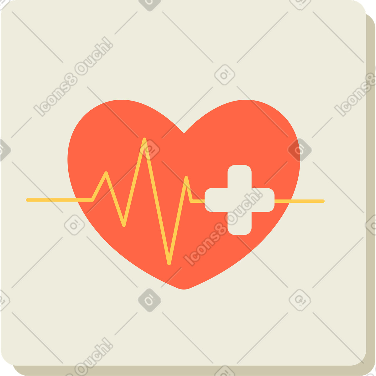 Ilustración Cardiología en estilo Social a descargar en PNG y SVG