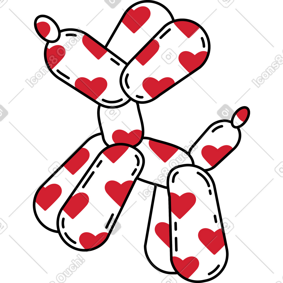 Ilustração de Cachorro balão em no estilo Ruby para baixar em PNG, SVG
