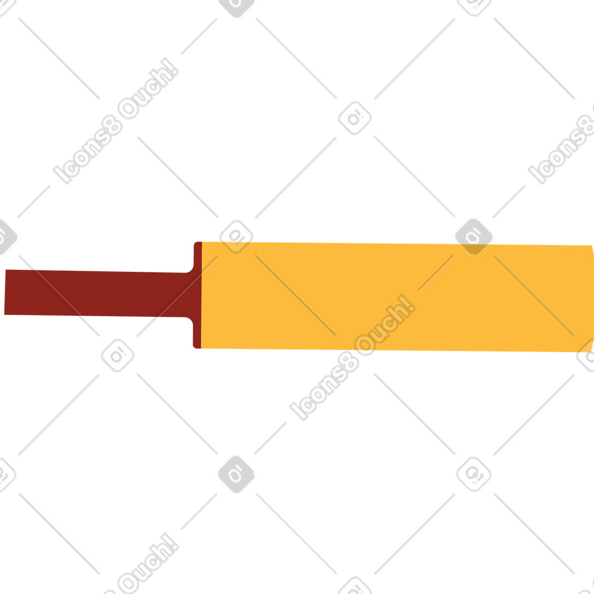 Ilustración Bate de cricket en estilo Burgundy a descargar en PNG y SVG