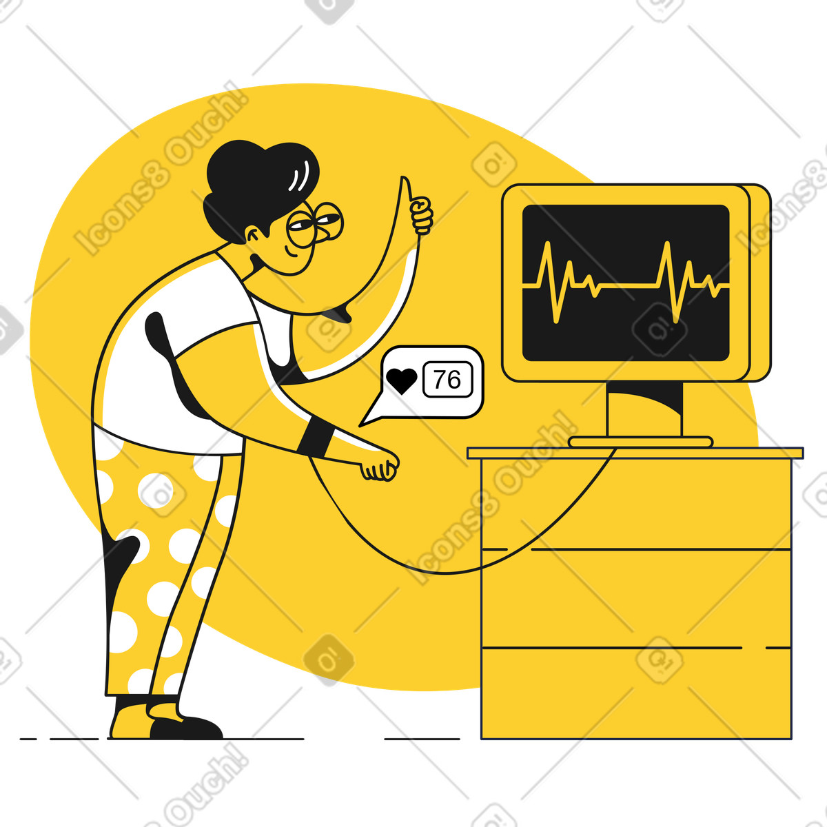 Pulse is normal clipart illustration showcasing health in PNG SVG GIF