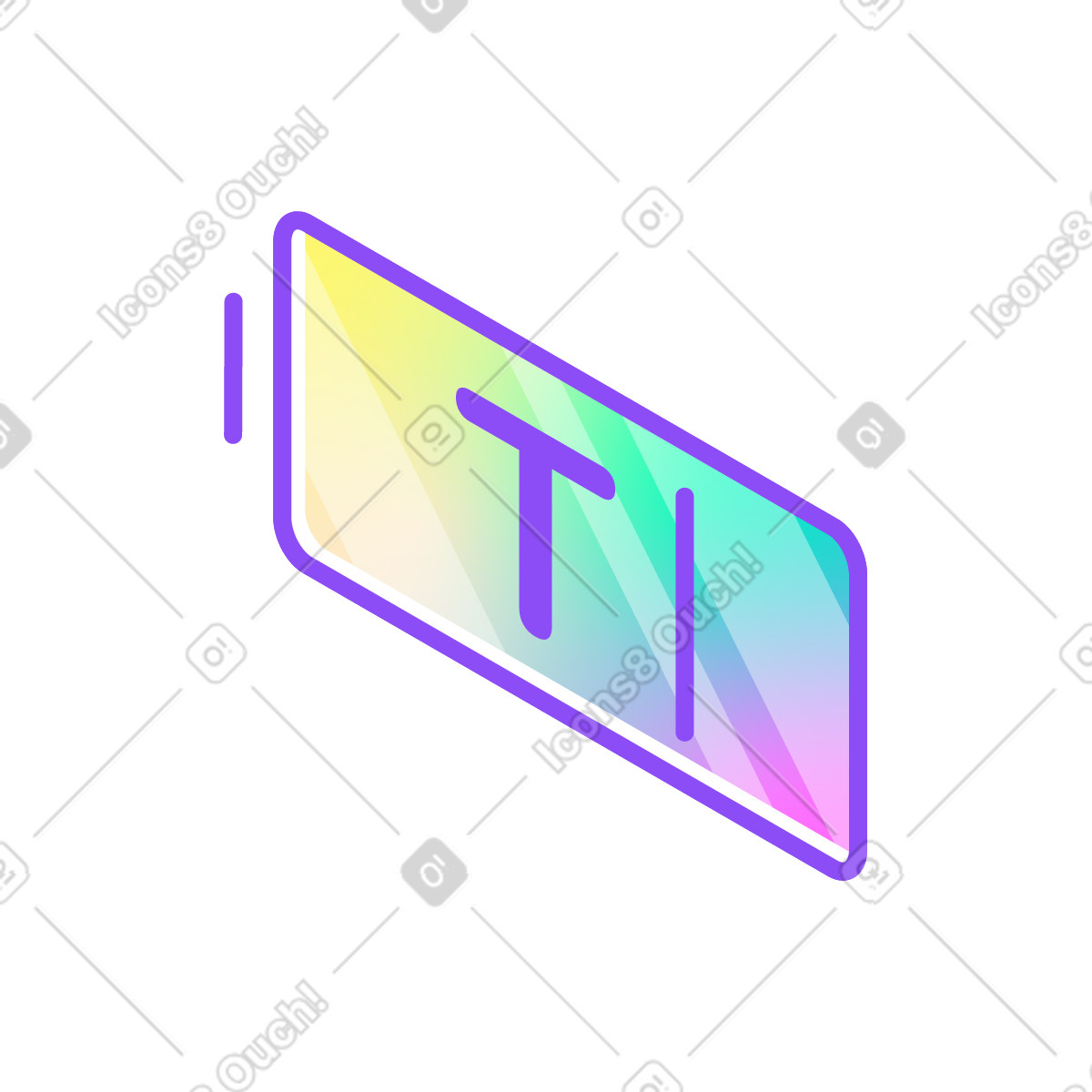 Illustration Texte dans le style Holographic à télécharger aux formats PNG, SVG
