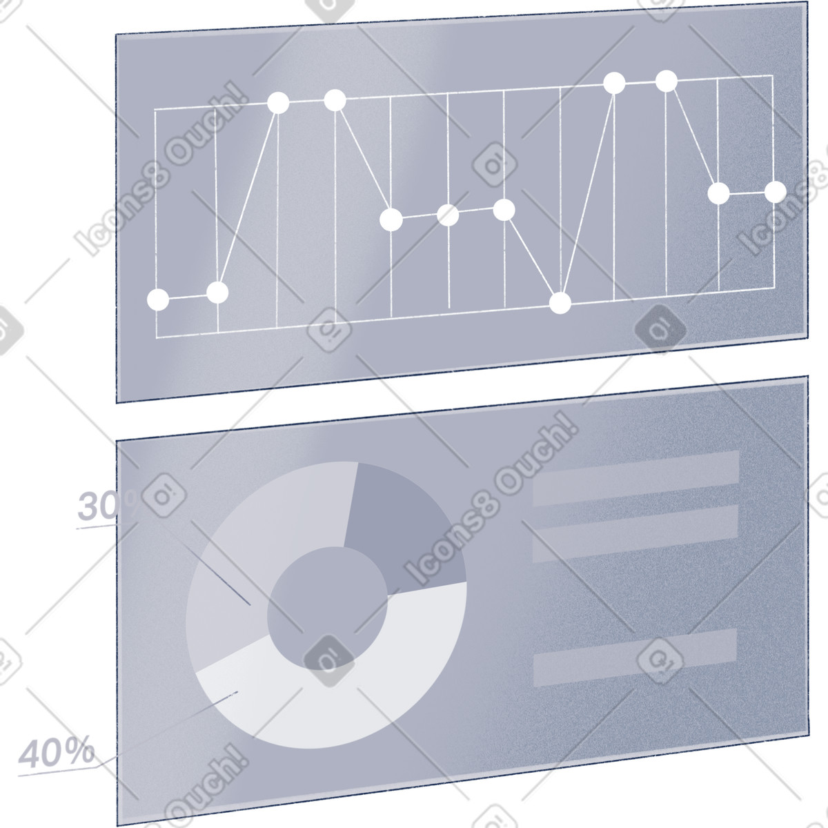 Ilustração de Charts em no estilo Haze para baixar em PNG, SVG