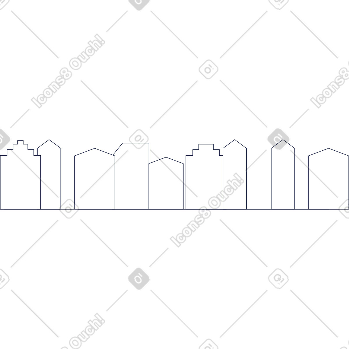 Иллюстрация European city street background в стиле Urban Line — скачать в форматах PNG, SVG