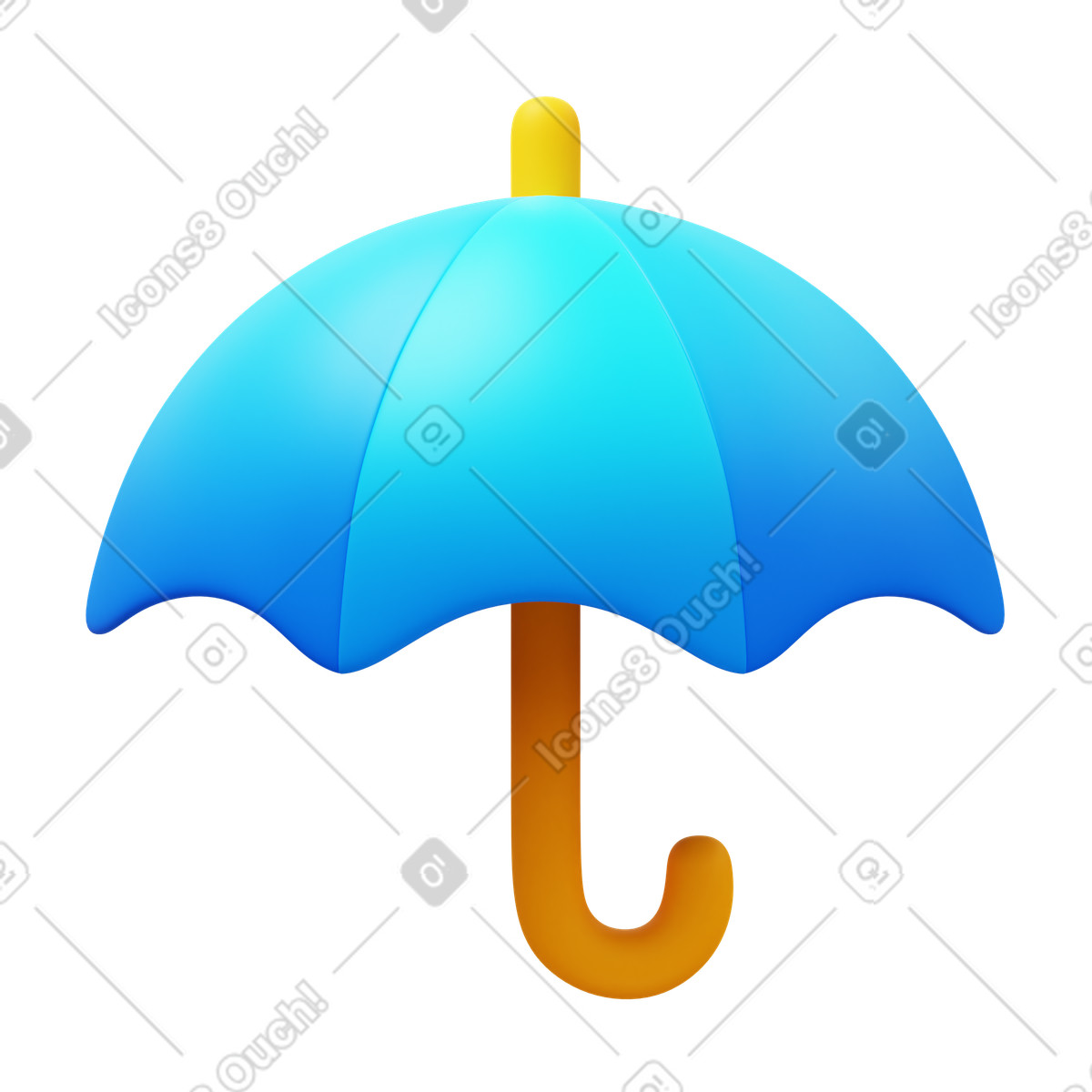 Umbrella-Illustration im 3D Fluency-Stil als Download in PNG, SVG