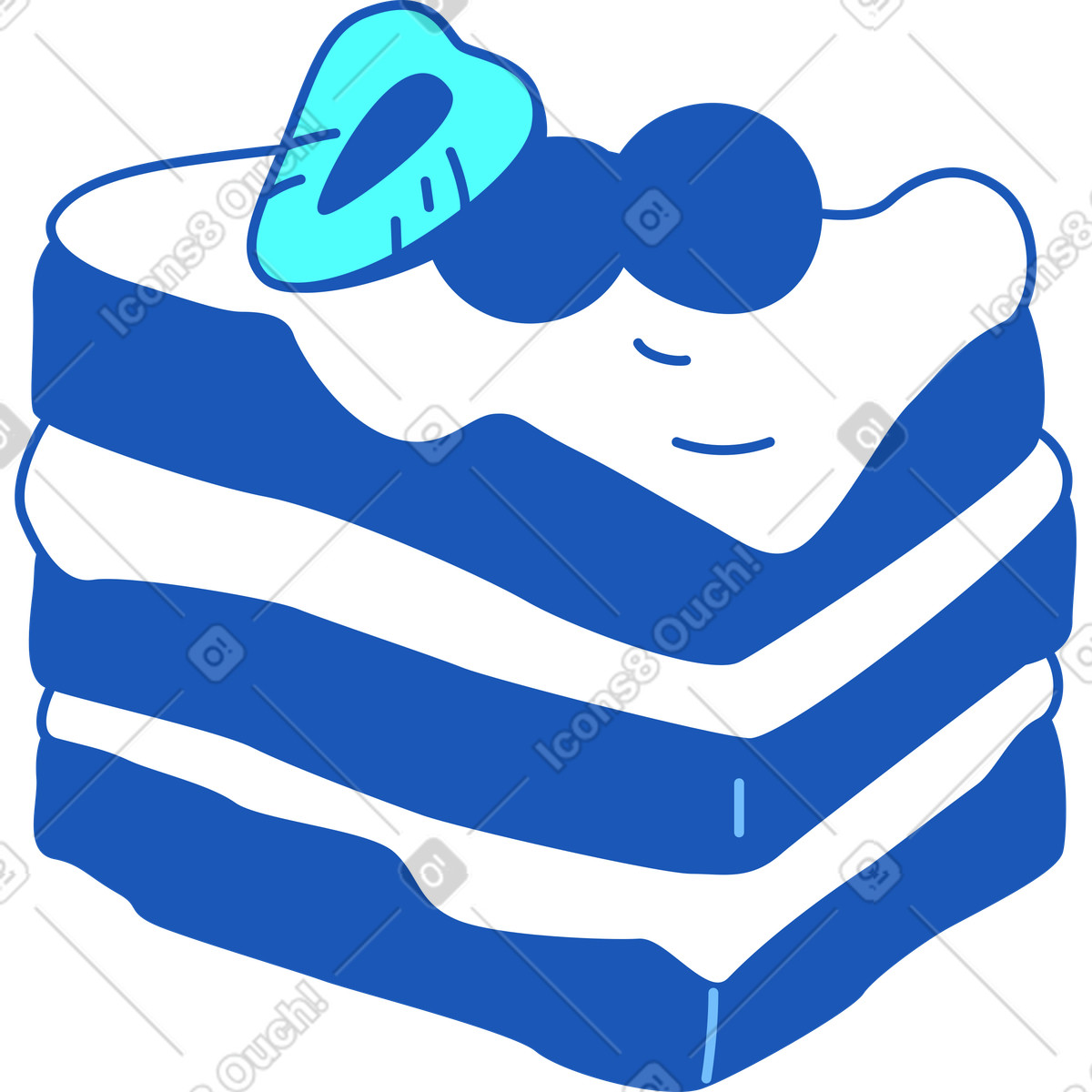 Illustration Part de gâteau dans le style Storyline à télécharger aux formats PNG, SVG