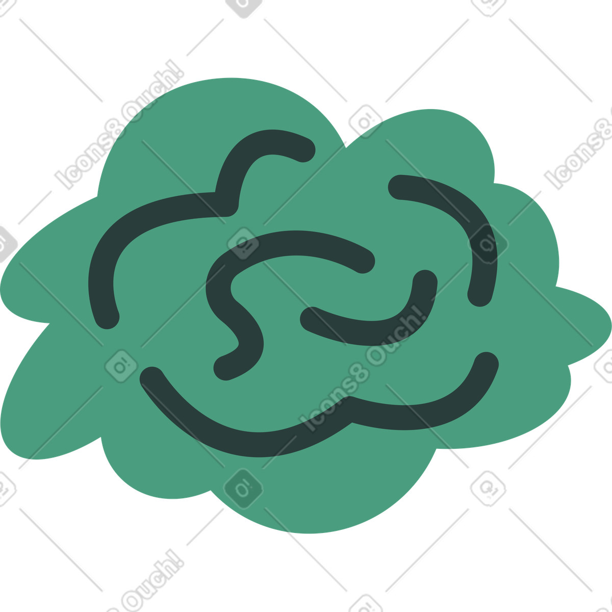 Ilustración Repollo en estilo Macaroni a descargar en PNG y SVG