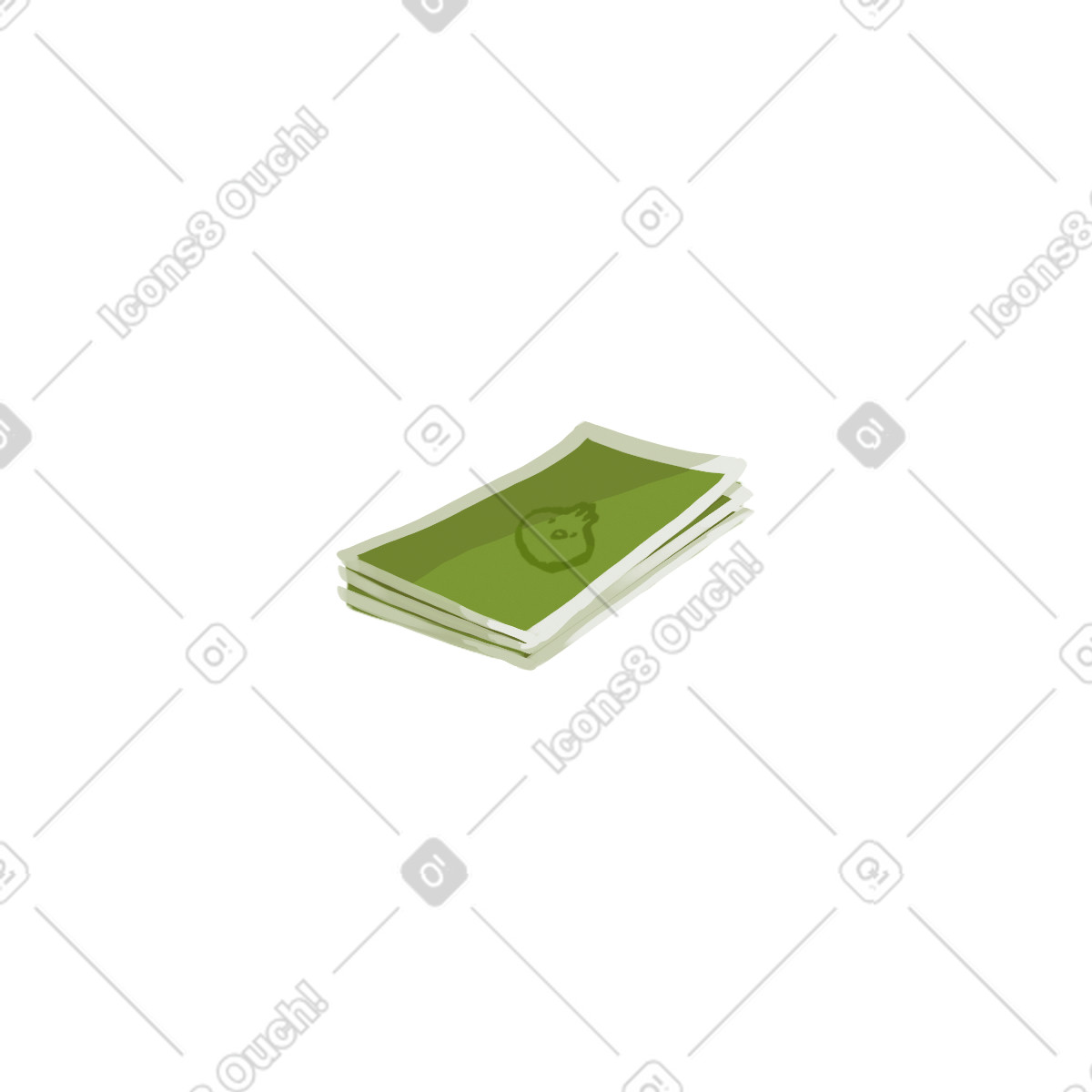 Illustration Stacks of money dans le style Ikigai à télécharger aux formats PNG, SVG