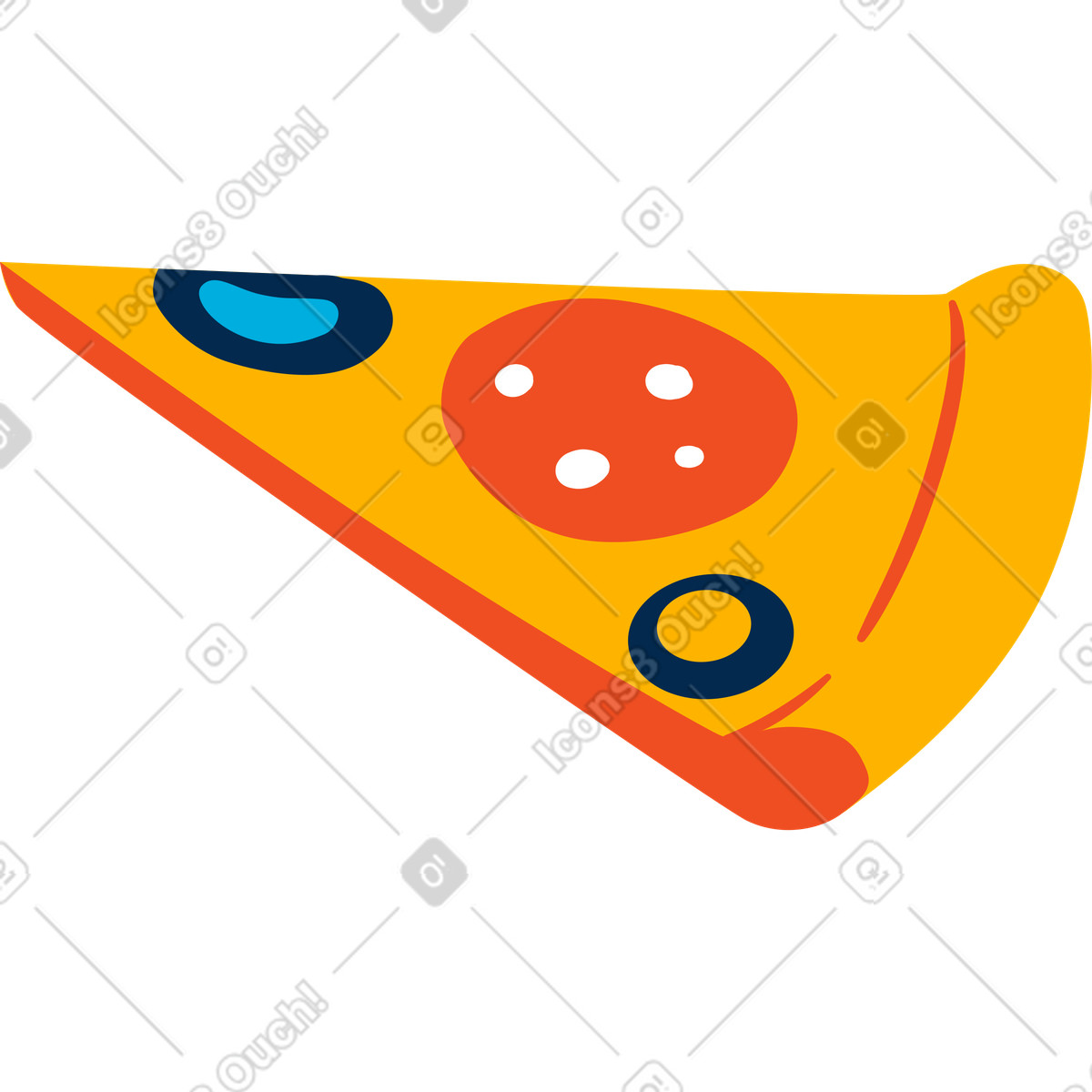 Illustration Part de pizza dans le style Flame à télécharger aux formats PNG, SVG