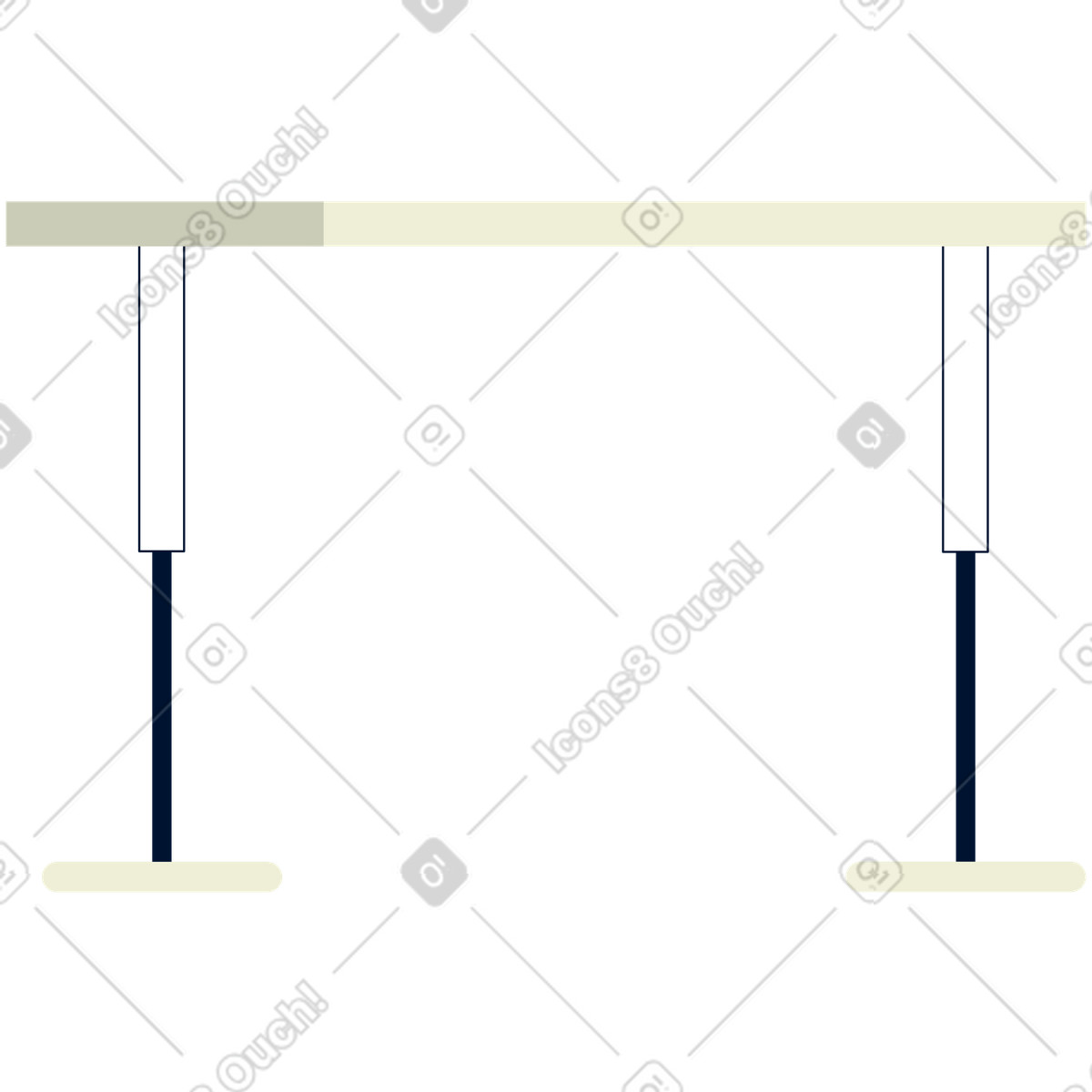 Tavolo con lunghezza regolabile illustrazione in stile Cubes scarica in PNG, SVG
