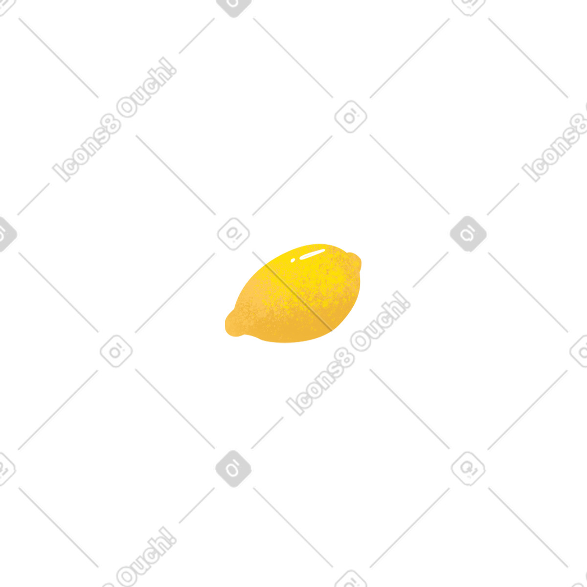 Flare 스타일의 Yellow lemon 일러스트레이션 PNG, SVG 다운로드