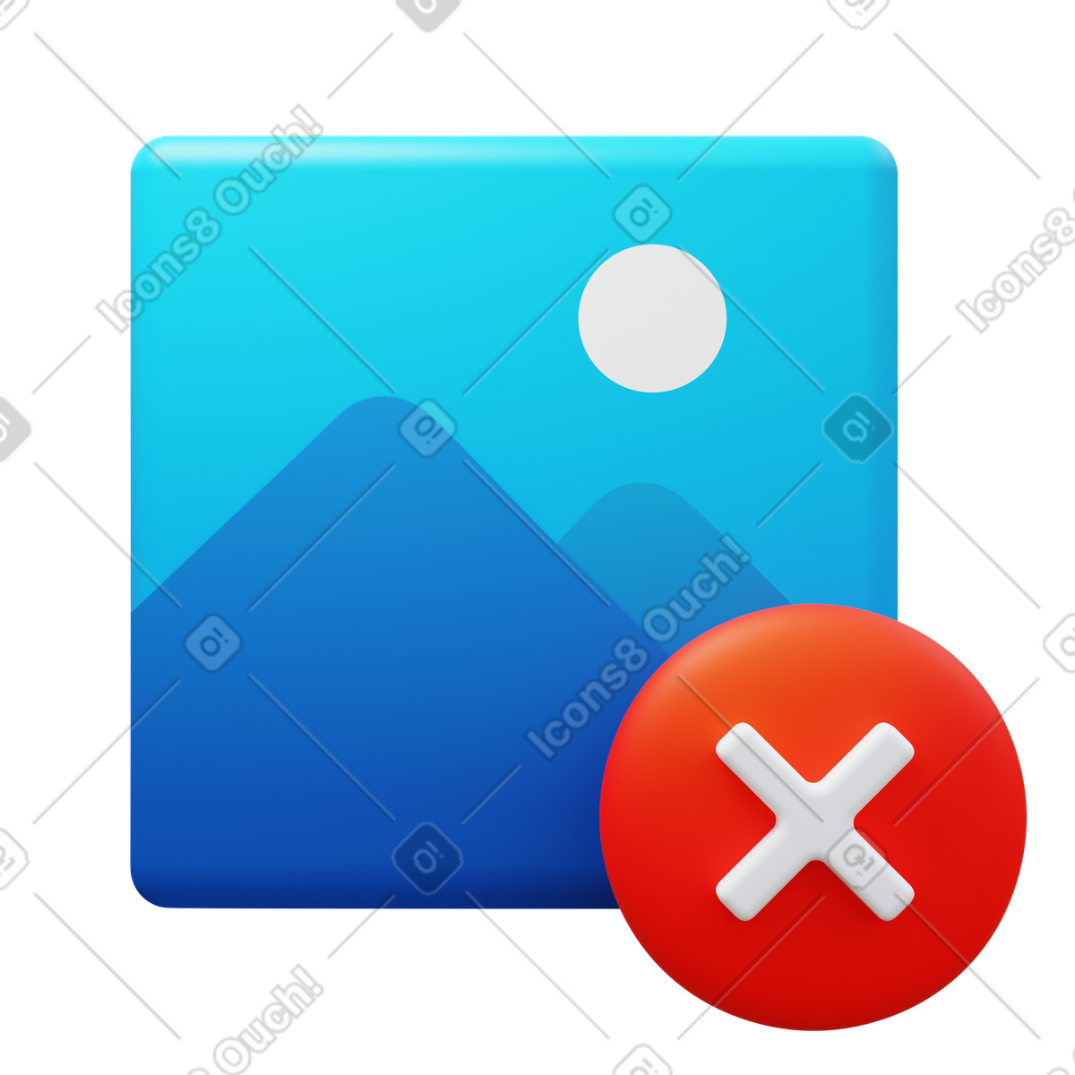 Remove image illustration in 3D Fluency style download in PNG, SVG
