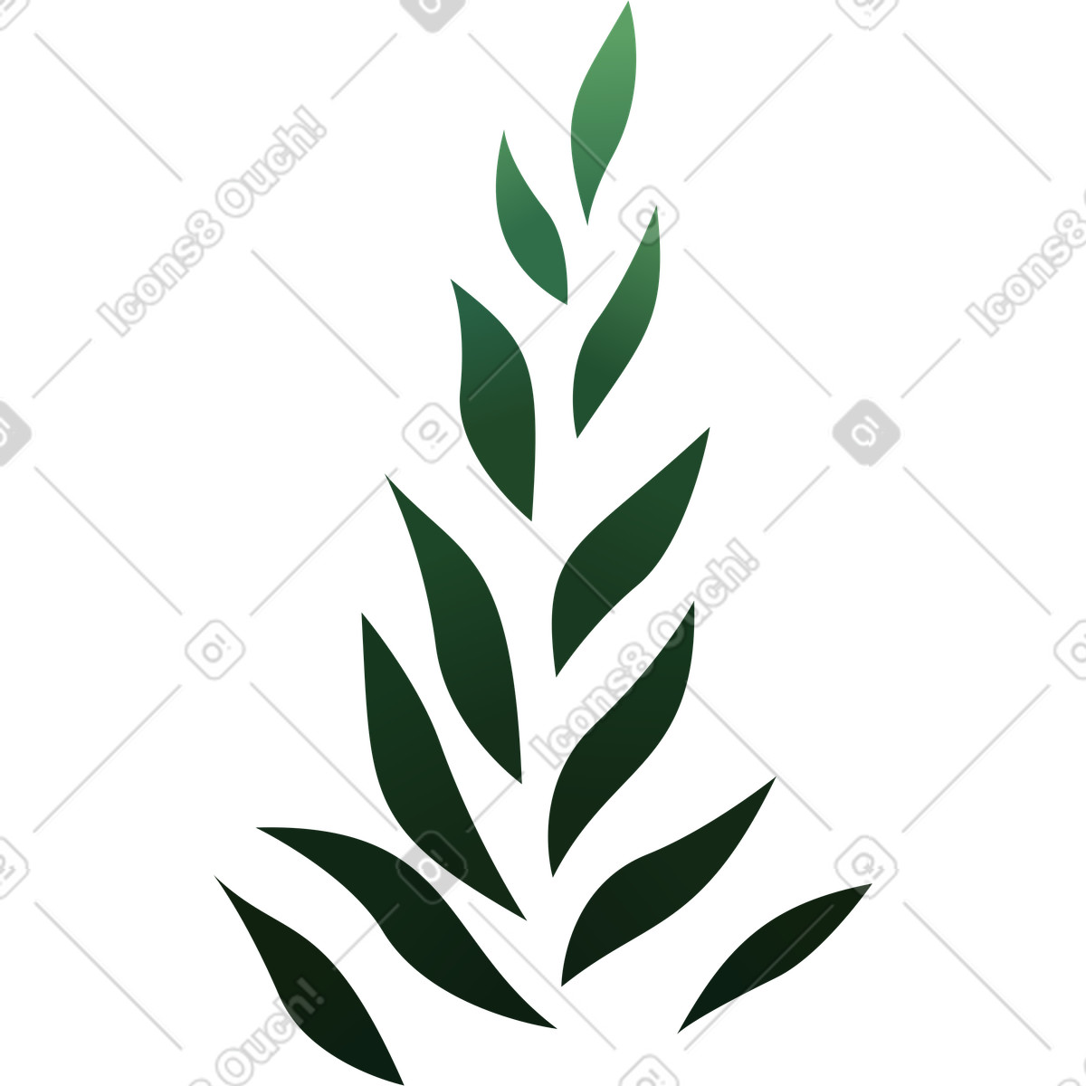 Ilustración Alga verde en estilo Vivid a descargar en PNG y SVG