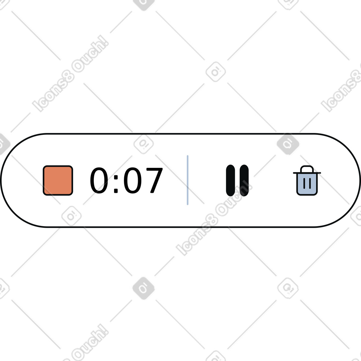 Recording menu illustration in Teko style download in PNG, SVG