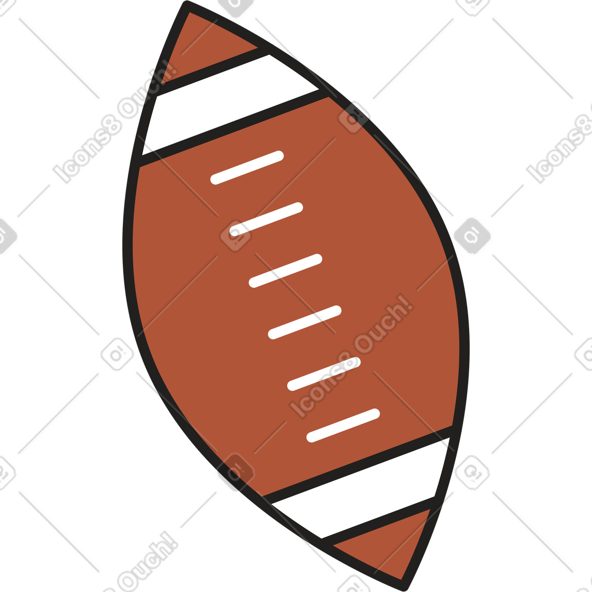 Ilustración Pelota de rugby en estilo Dazzle a descargar en PNG y SVG
