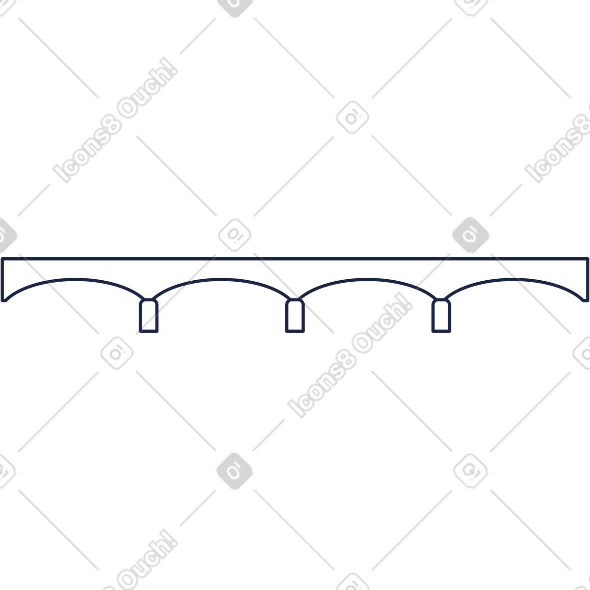 Ilustración Silueta de puente en paris estilo Urban Line a descargar PNG y SVG