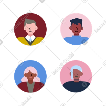 Photos de profil professionnelles de personnes PNG, SVG