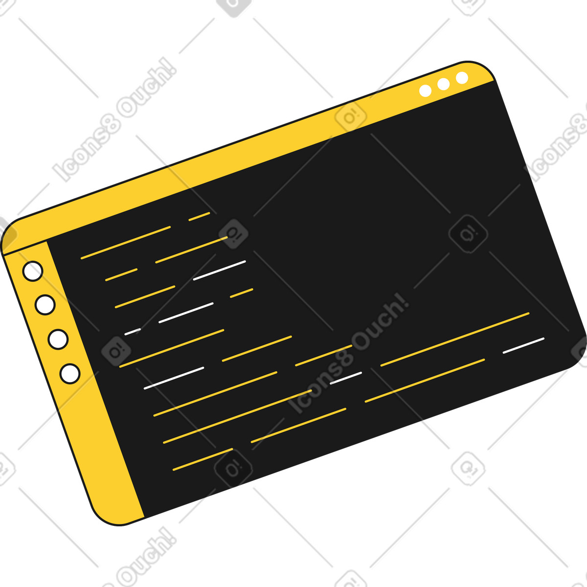 Interface illustration in Taxi style download in PNG, SVG