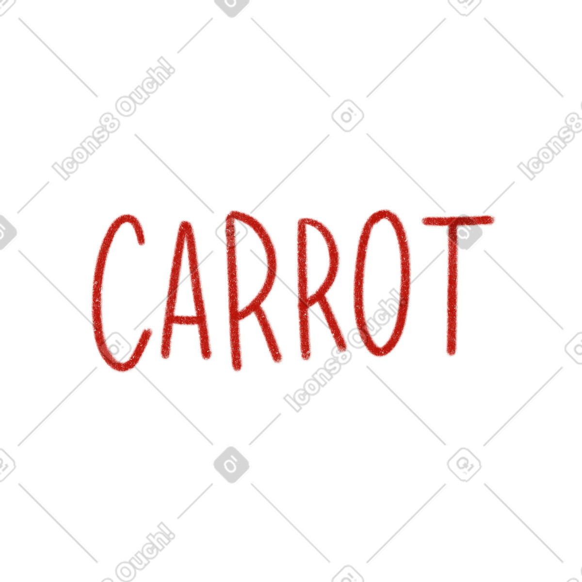 Ilustración Letras de zanahoria en estilo Cozy a descargar en PNG y SVG