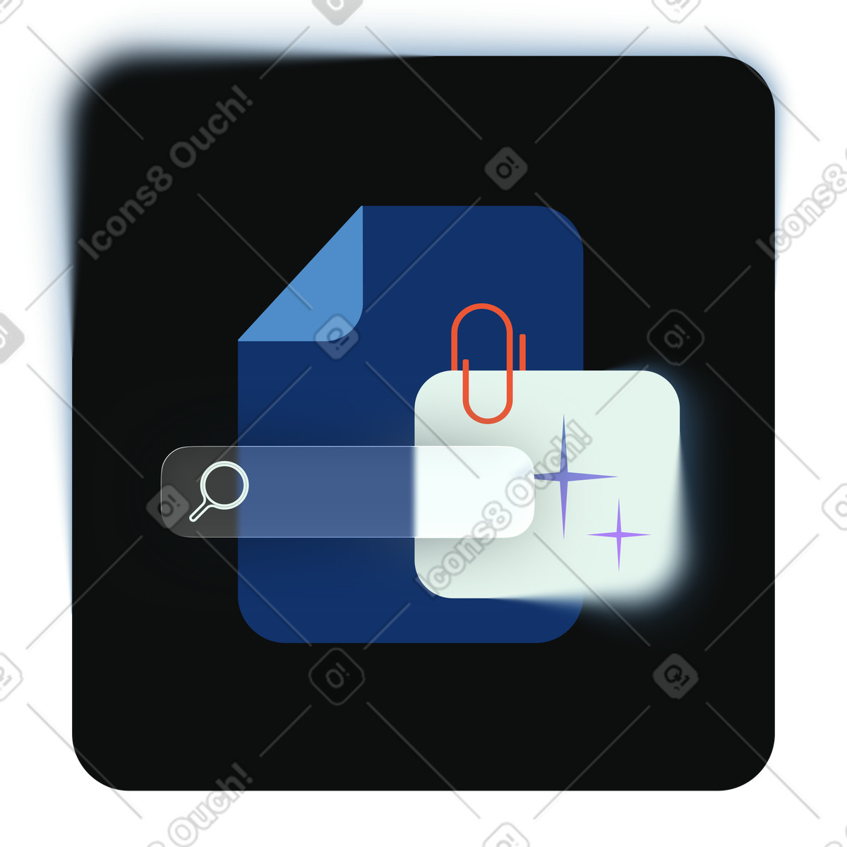 PNG、SVG 形式の 安全な文書検索ファイルアクセス制御 イラスト