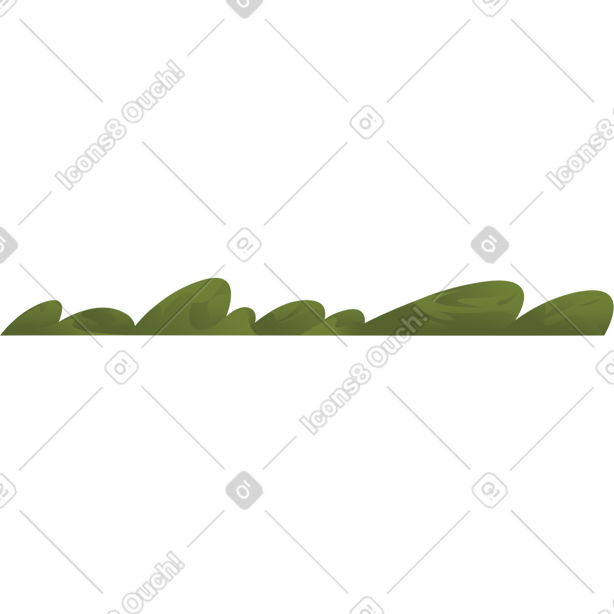 Illustration Buissons ondulés dans le style Vivid à télécharger aux formats PNG, SVG