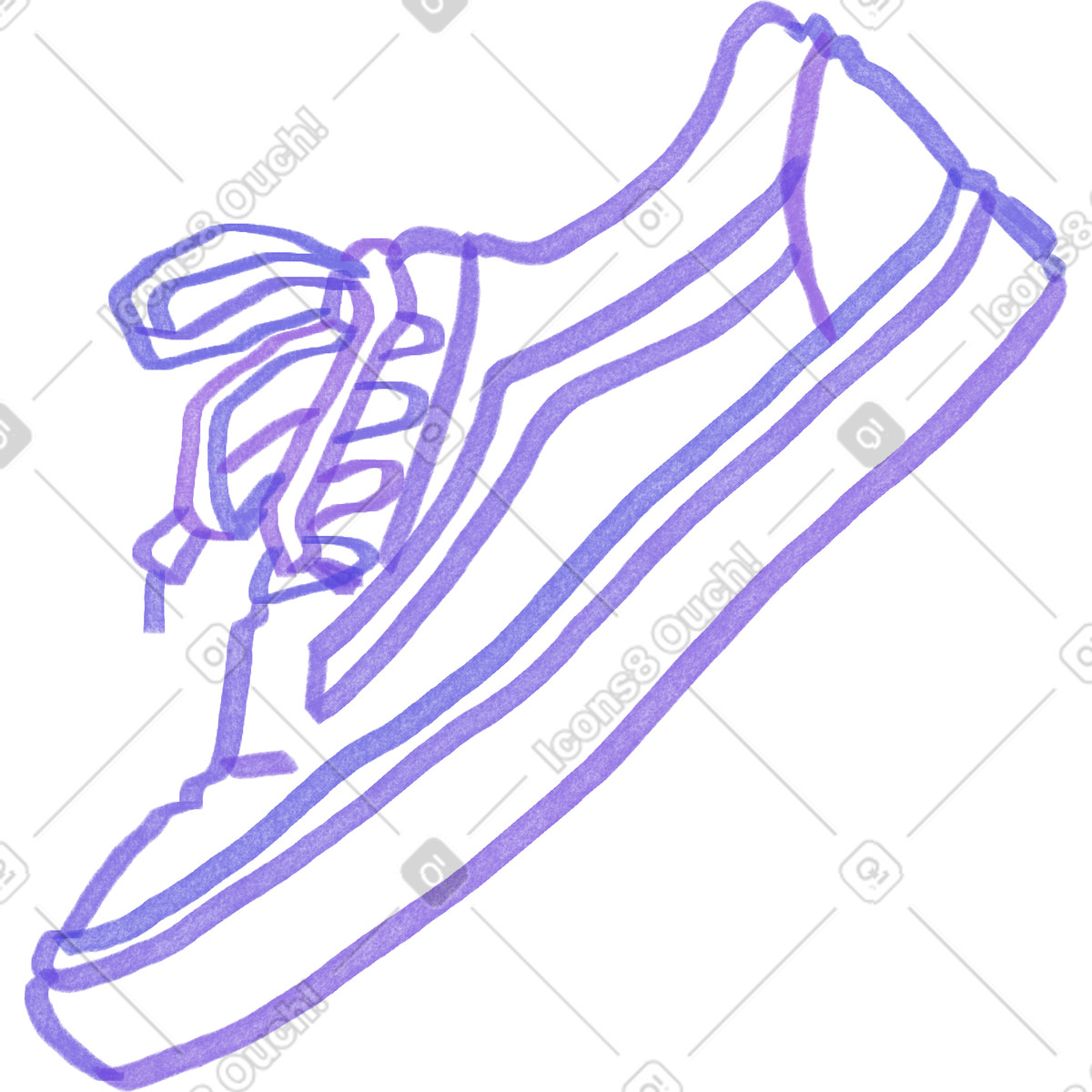 Ilustración Sneaker en estilo Marker a descargar en PNG y SVG