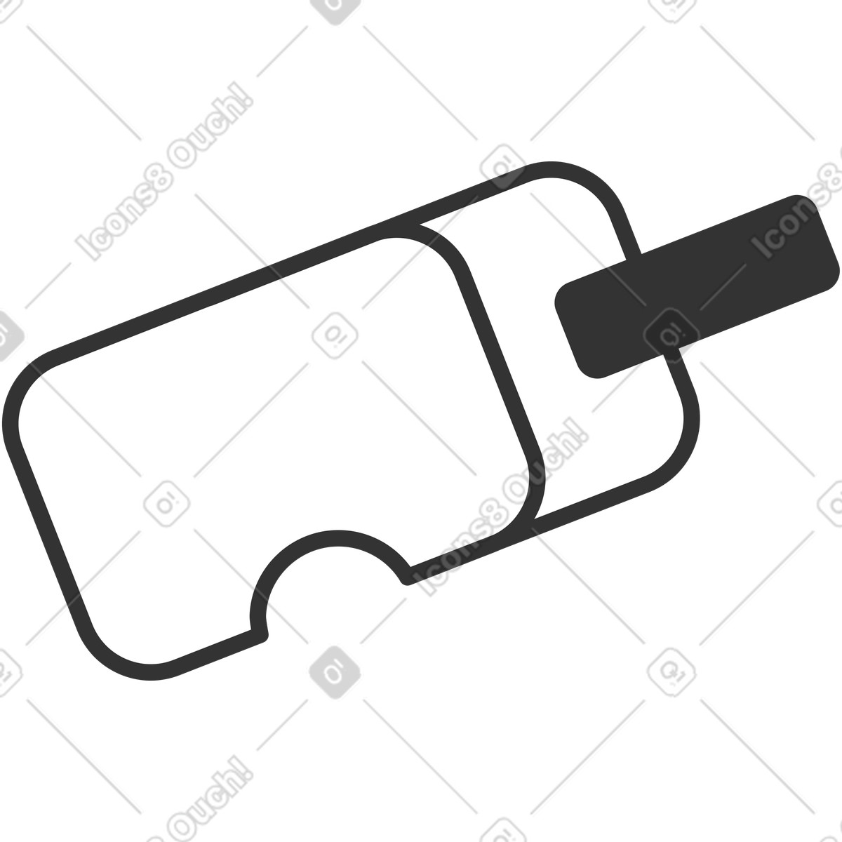 Virtual-reality-headset vr-Illustration im Crayon-Stil als Download in PNG, SVG