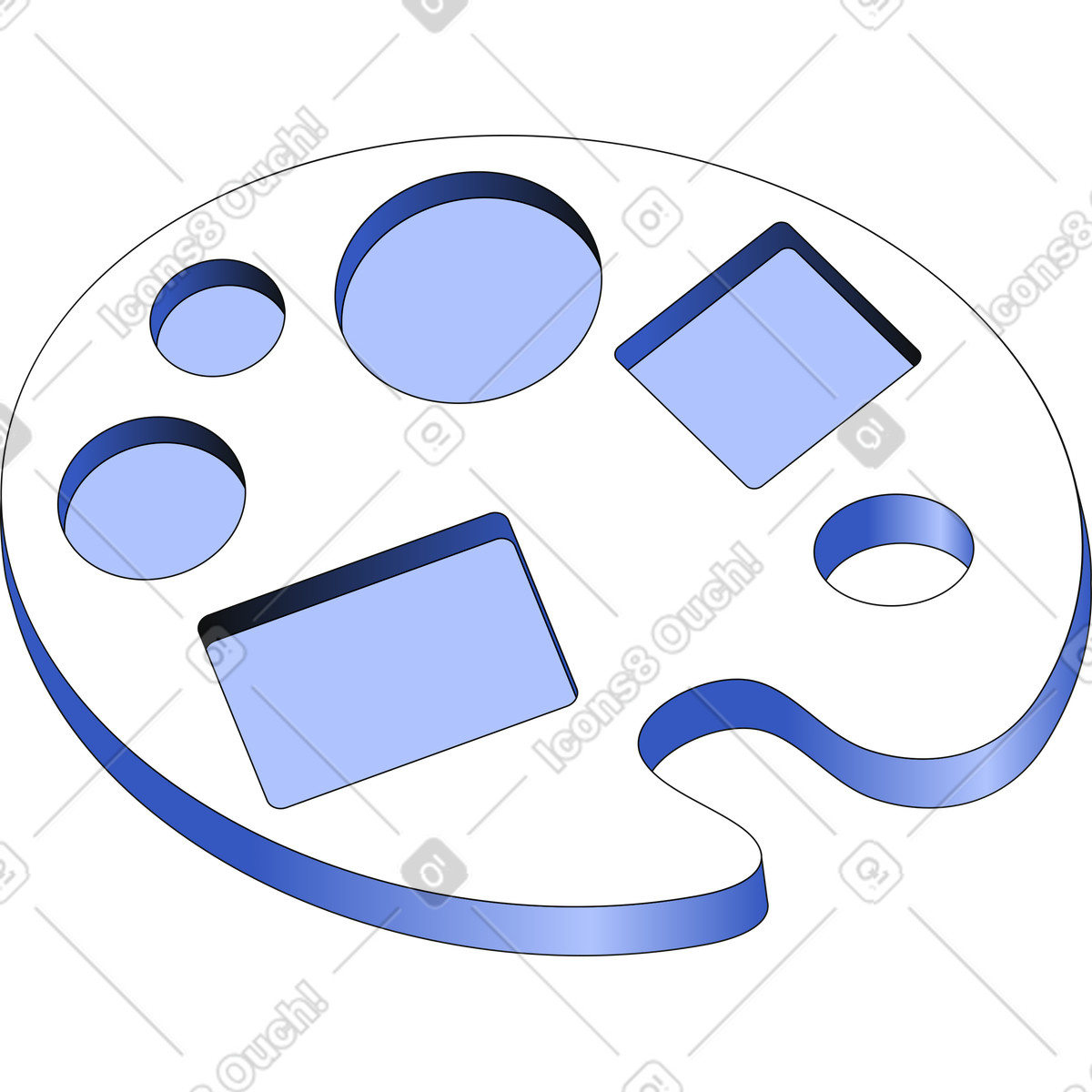 Palette with different cells illustration in Techny style download in PNG, SVG