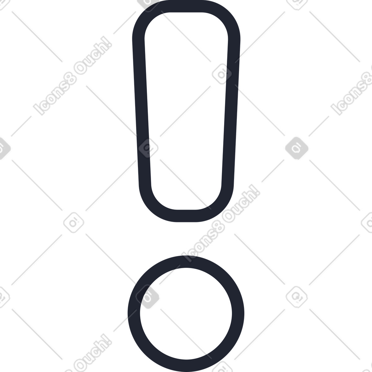 Pablita スタイルの 感嘆符 のイラストをPNG、SVG形式でダウンロード