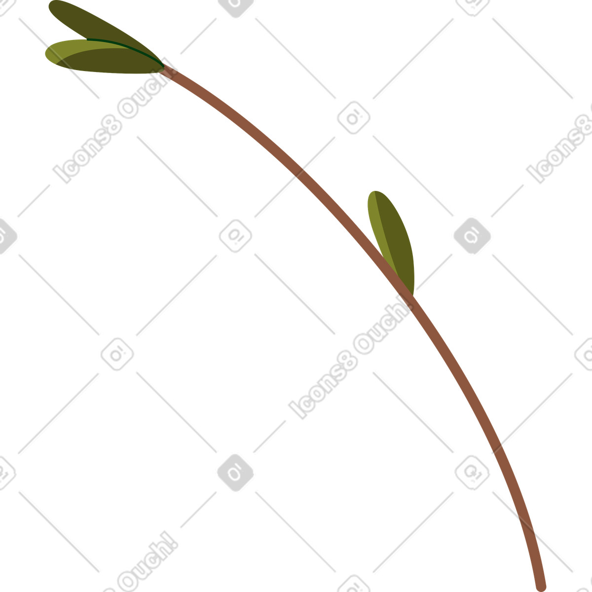 Pflanze-Illustration im Dizzy-Stil als Download in PNG, SVG