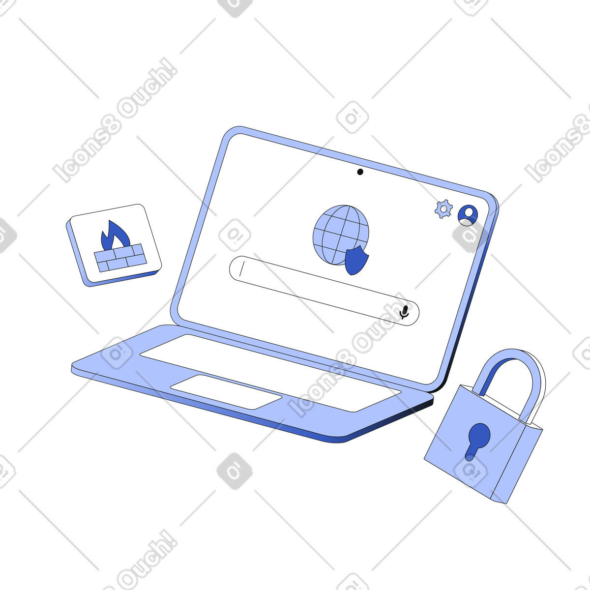 Network illustration in PNG, SVG, GIF formats