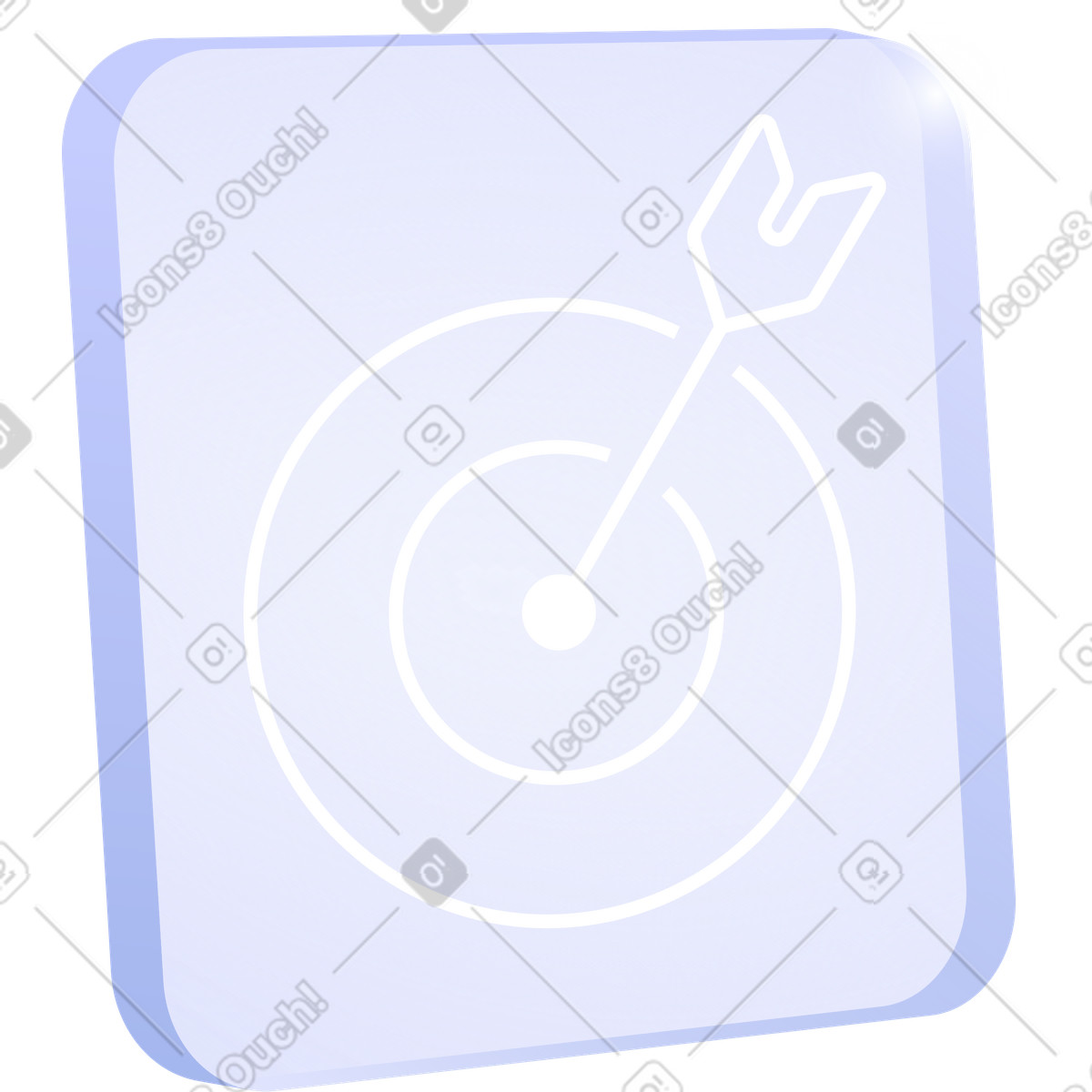 Durchscheinender rahmen mit ziel-Illustration im Quantum-Stil als Download in PNG, SVG