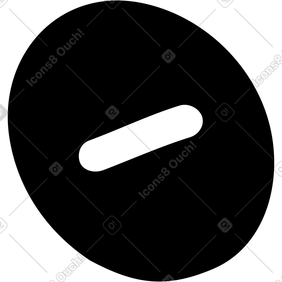 Circle with minus icon illustrazione in stile Line scarica in PNG, SVG