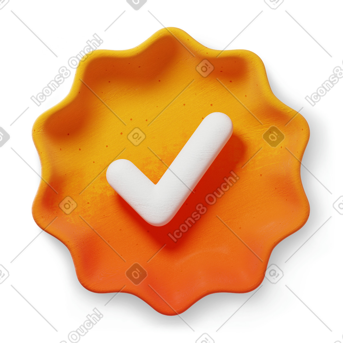3D Microsoft Fluent illustration スタイルの Approval badge のイラストをPNG、SVG形式でダウンロード