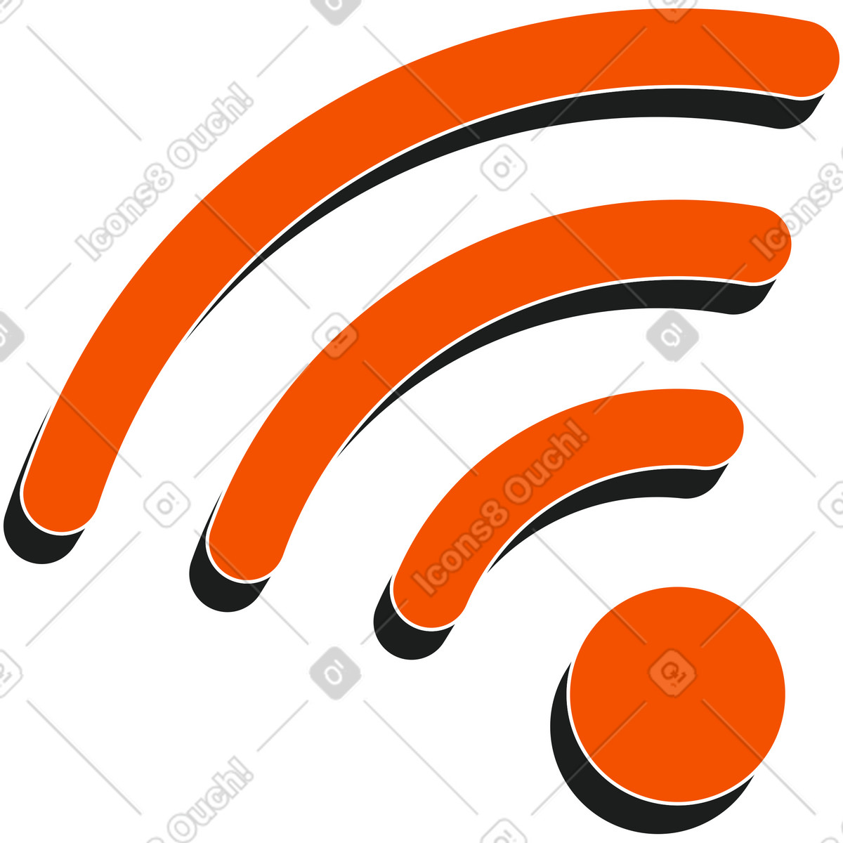 W-lan-Illustration im Strict-Stil als Download in PNG, SVG