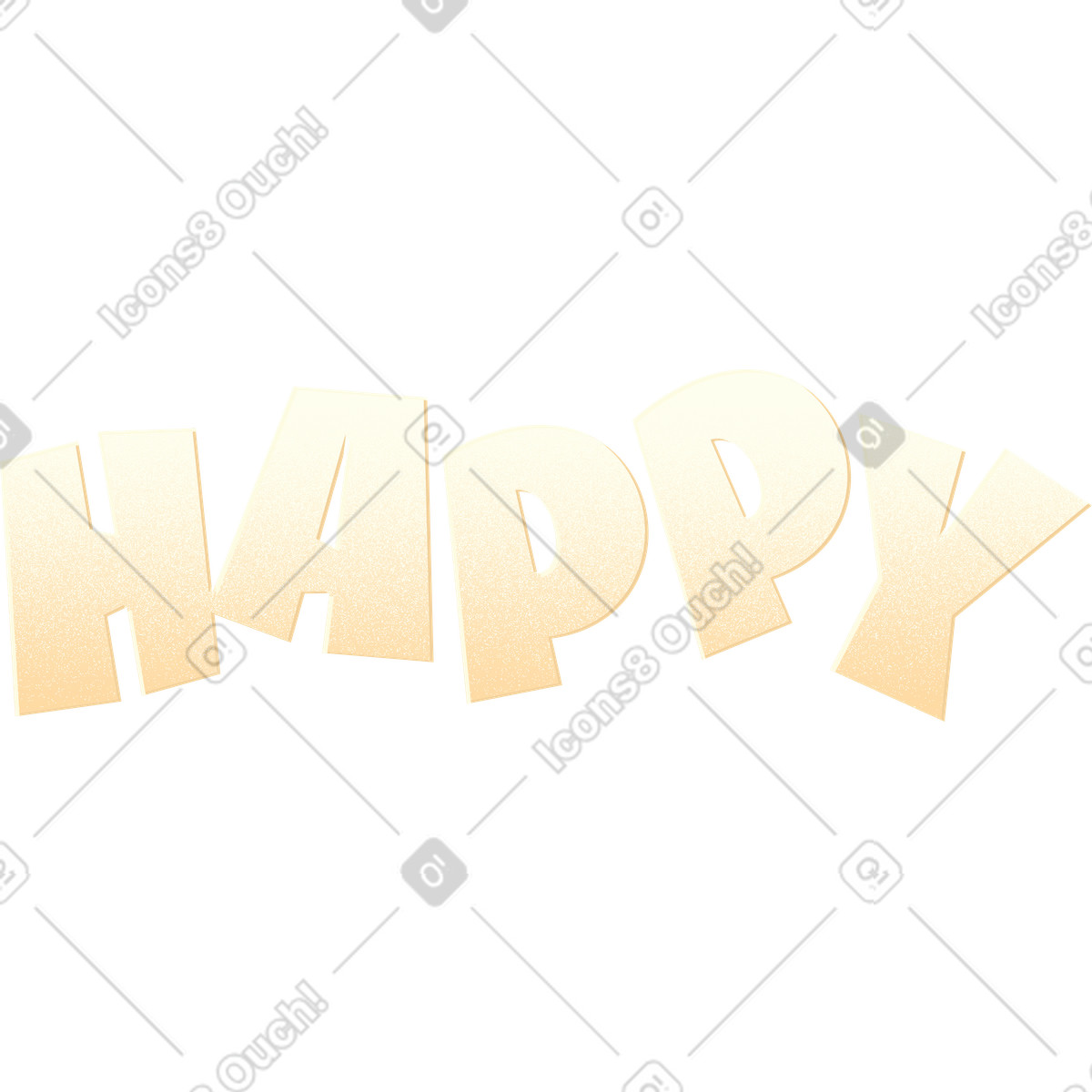 Ilustração de Lettering happy text em no estilo para baixar em PNG, SVG