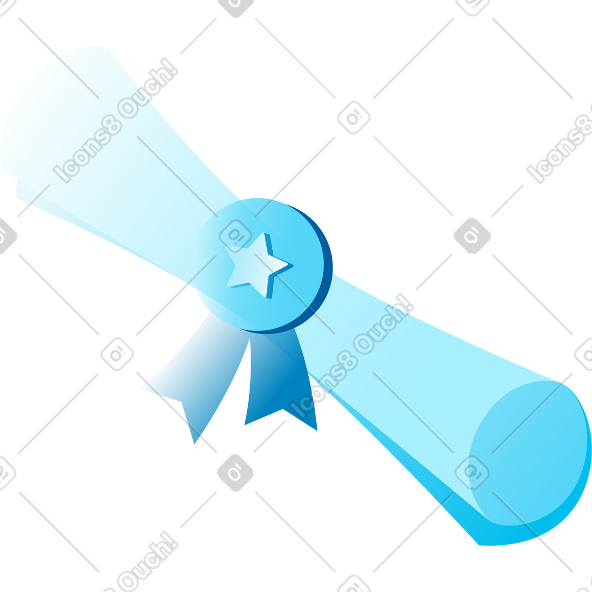 Ilustración Diploma en estilo Icy a descargar en PNG y SVG