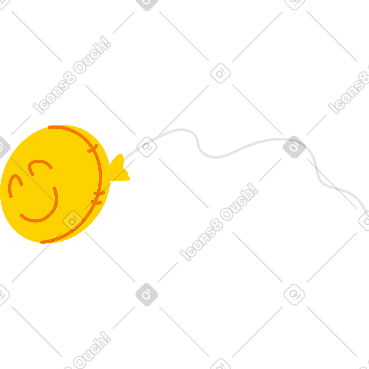 Balloon illustration in Giggle style download in PNG, SVG