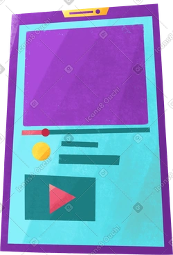 Youtube mobile app on phone screen PNG, SVG