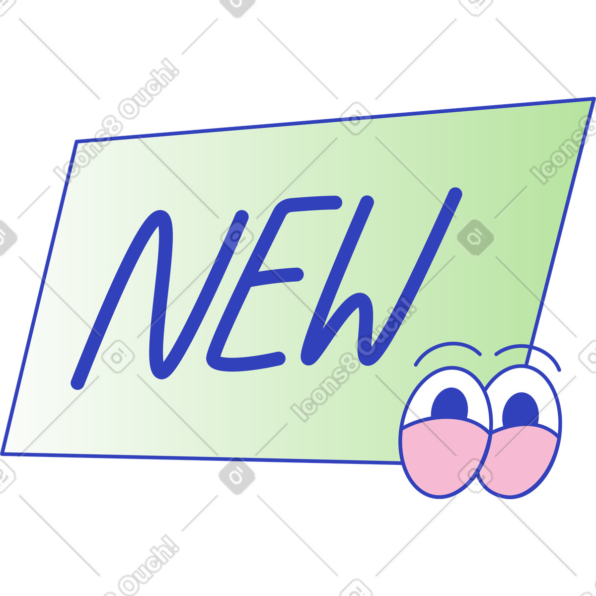 New icon illustration in Eyeful style download in PNG, SVG