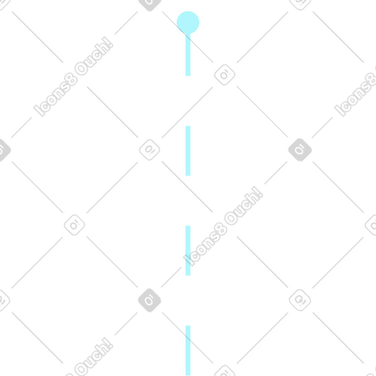 Dotted line with glowing circle illustration in Quantum style download in PNG, SVG