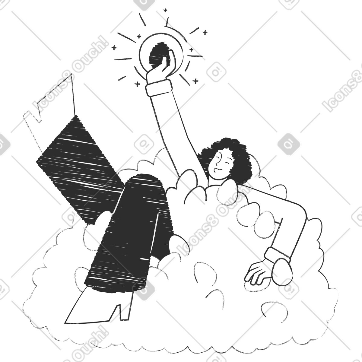 Celebrating egg discovery in pile, Easter tradition or event illustrazione stile Graphite scarica PNG, SVG
