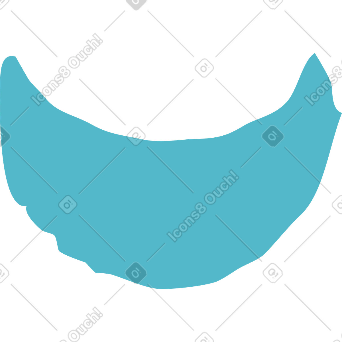 Illustration Blue crescent dans le style Flamenco à télécharger aux formats PNG, SVG