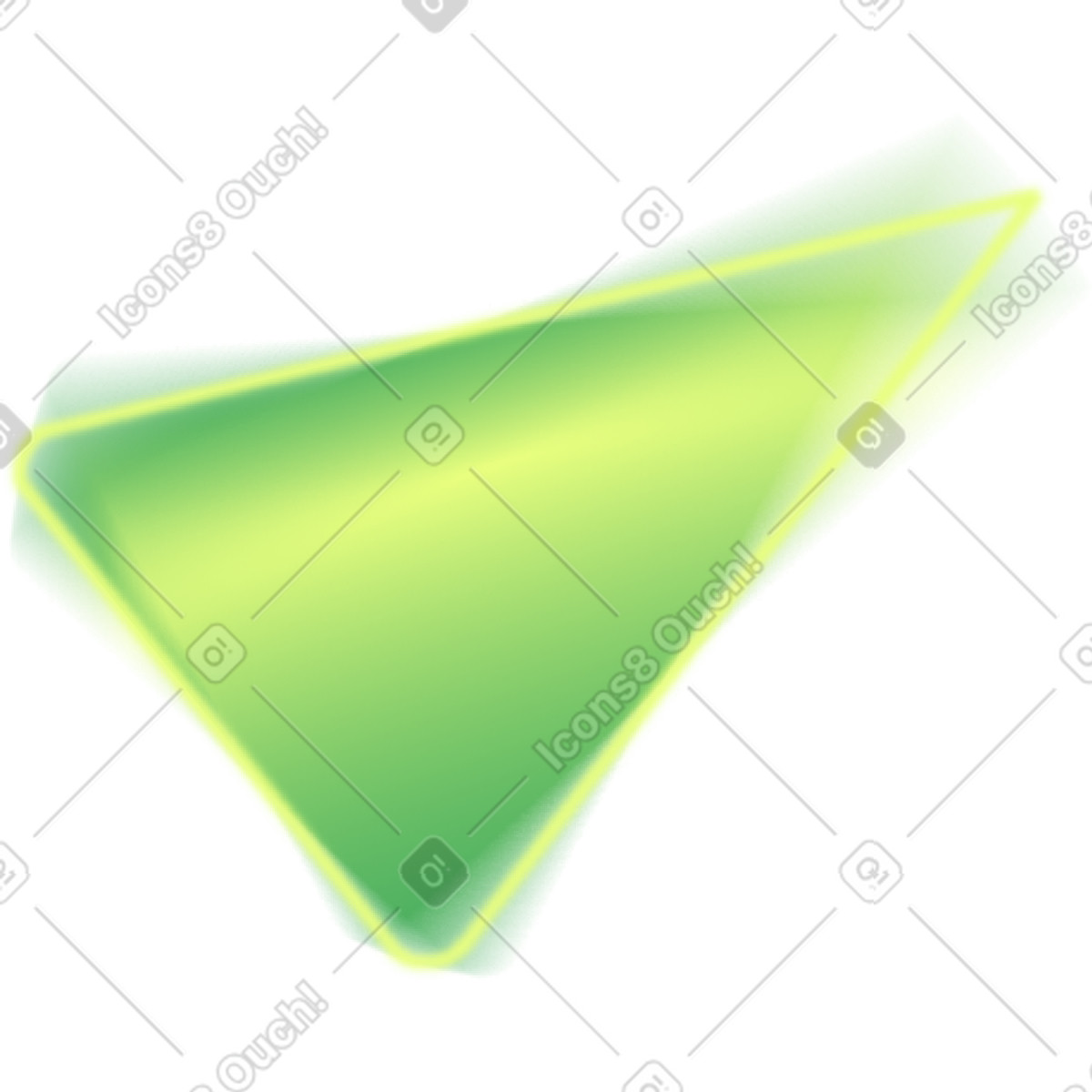 Illustration Triangle vert flou dans le style Burst à télécharger aux formats PNG, SVG