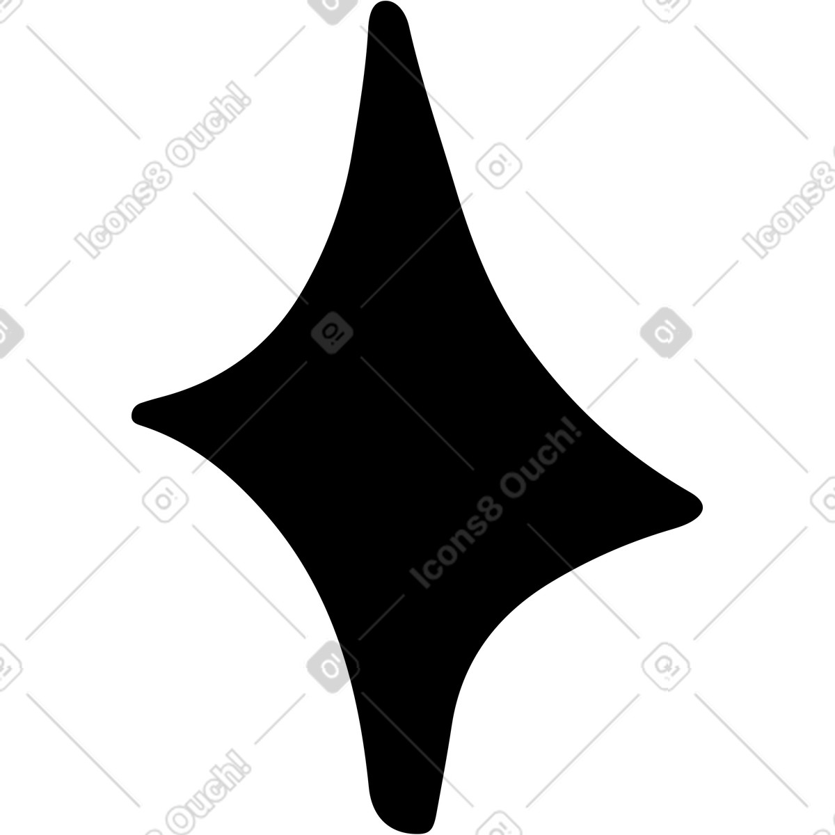 Illustration Étoile noire dans le style Line à télécharger aux formats PNG, SVG
