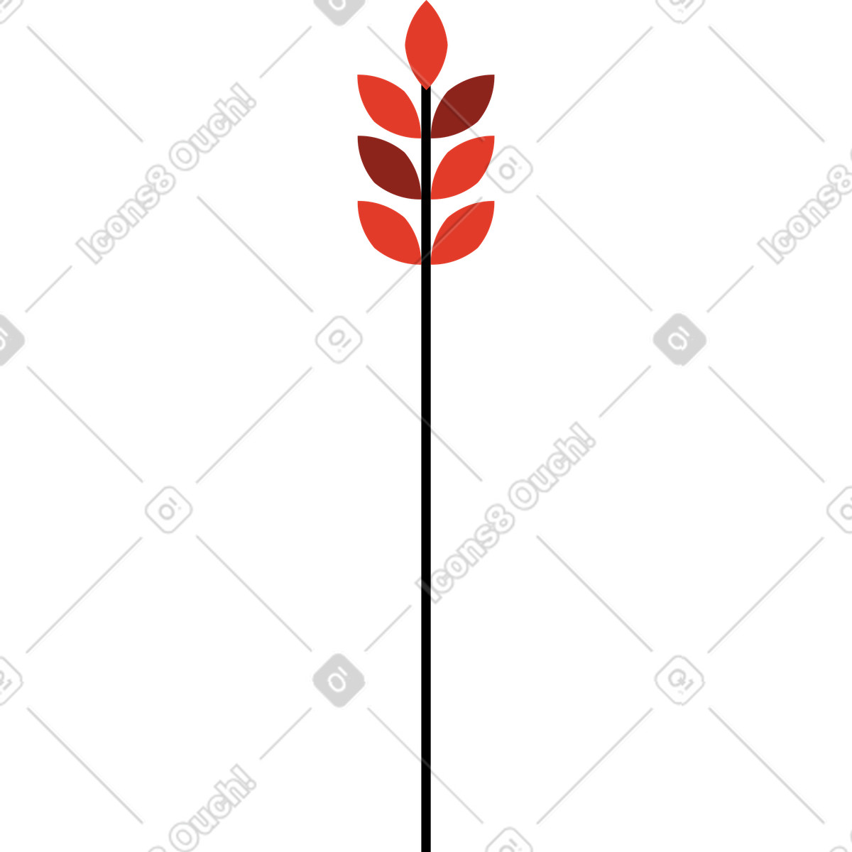 Illustration Fleur dans le style Burgundy à télécharger aux formats PNG, SVG