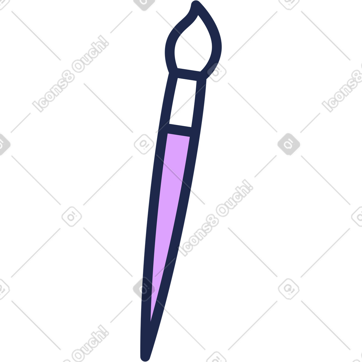 Ilustración Cepillo en estilo Outline a descargar en PNG y SVG