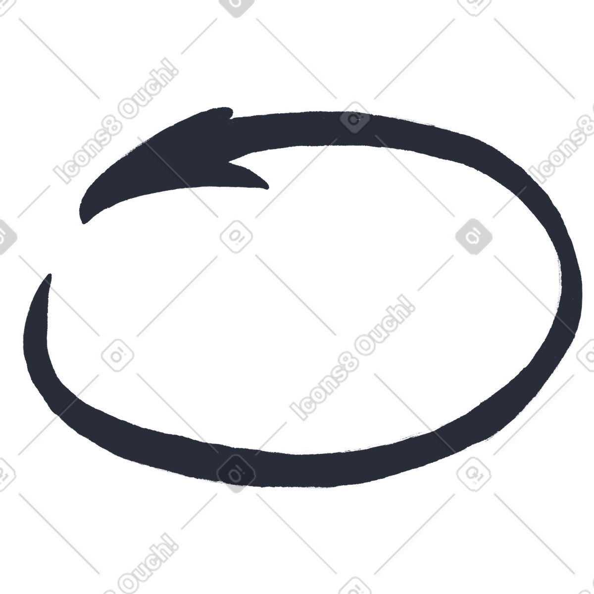 Arrow illustration in Inky style download in PNG, SVG